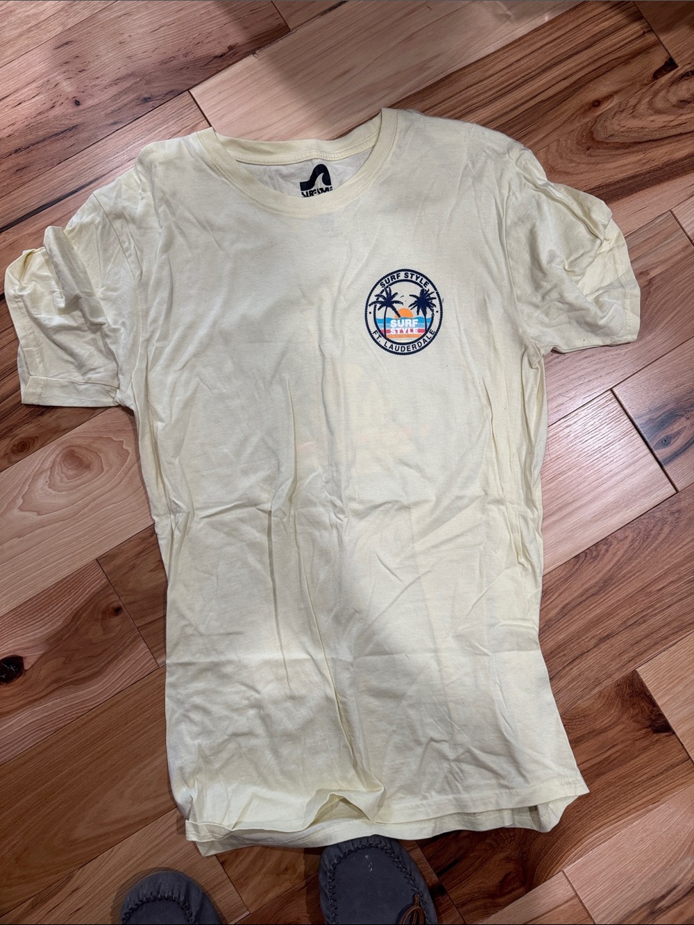 surf style Pale Yellow women’s' Palm Graphic Tee
